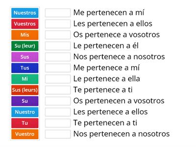 Adjectifs possessifs