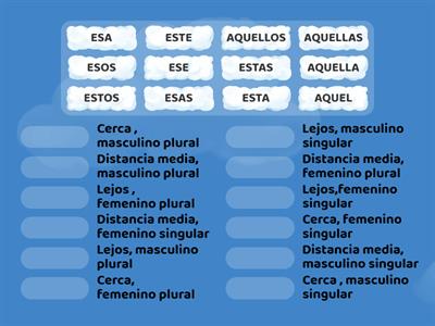 LOS DEMOSTRATIVOS Matching