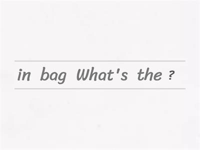 Goals 1 Unit 5 text (What's in the bag?)