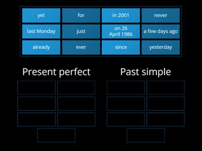 Present perfect and past simple time expressions