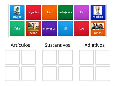 Artículos, sustantivos y adjetivos