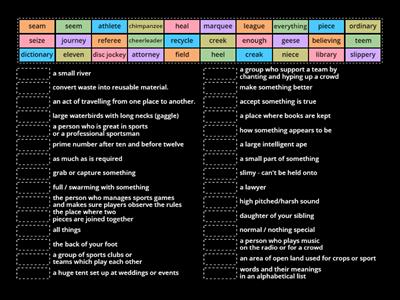 Pg 6 - 7 Vocabulary Revision