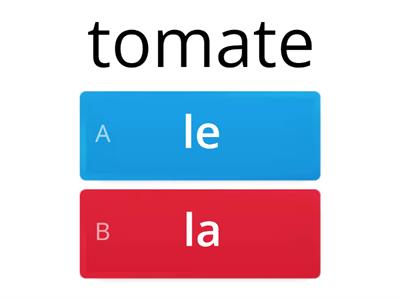 (Y1) - Le or La - French Vegetables 