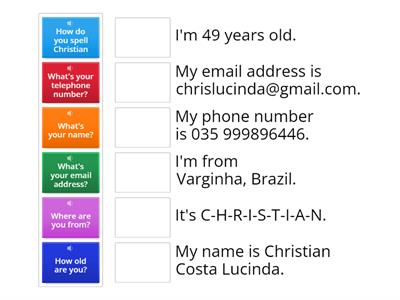 Personal Information - Christian