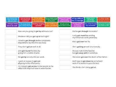 Phrasal Verbs with GET