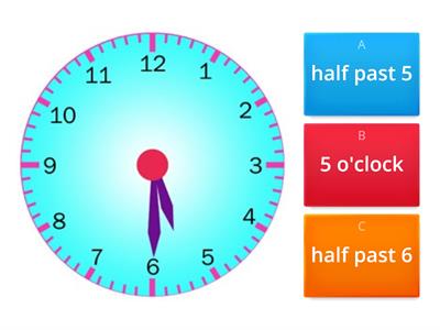 o`clock and half past