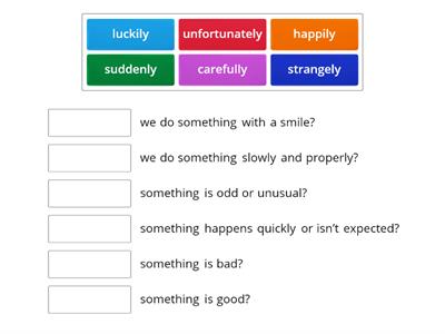 Adverbs in a narrative - meaning