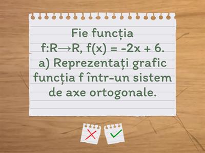Exerciții. Funcția de forma f:R→R,f(x)=ax+b, a,b numere reale