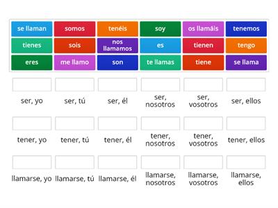 Primeros verbos 1 - ser, tener, llamarse - conjugación