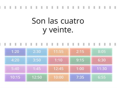 Repaso de La hora