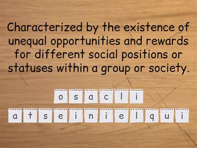 Drag the letters into their correct positions to unscramble the word or phrase.