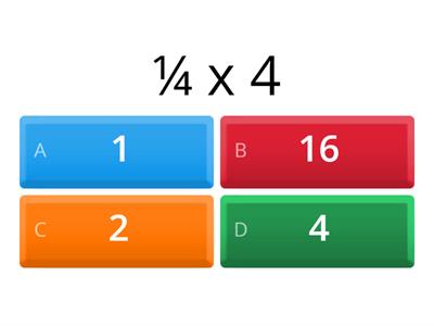 Division with 4s  as Fractions 