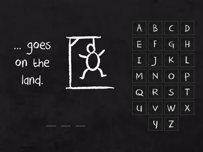 Me2a Sci - Transportation Hangman (land/air/water/space)