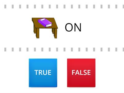 PREPOSITIONS on in under : true or false?