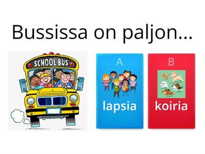 Monikon partitiivi (lapsia, koiria...)