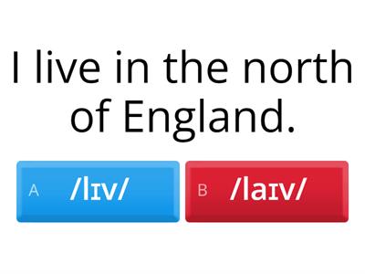  EF int+ 7B Homophones (homographs) pronounced differently 