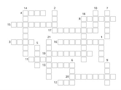 Crossword Zahlen bis 20