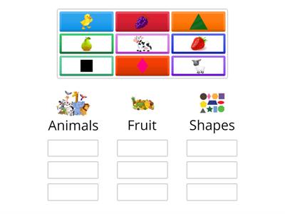 Animals Fruit Shapes