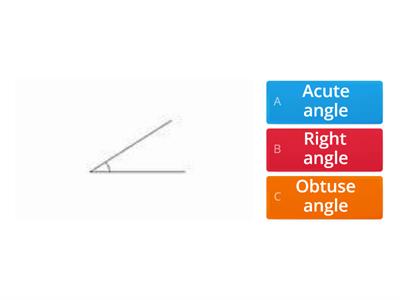 Angles - acute, right, obtuse