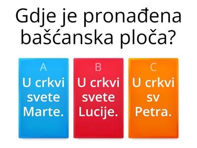 Početci hrvatske pismenosti od 9. do 15.st. za 6. razred