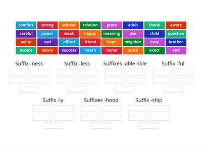 Suffixes