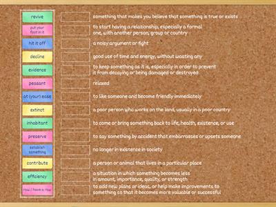 Vocabulary revision (Navigate B2. Unit 1: 1.1-1.3)