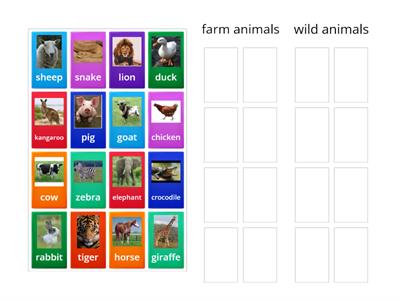 kl 1 farm and wild animals