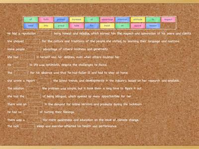 Dependent prepositions (nouns)