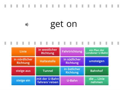 Going by Tube - vocabulary (simple)