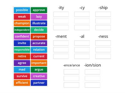 FCE - Word Formation Suffixes