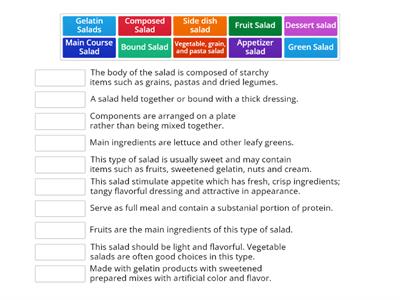 Classification of Salad