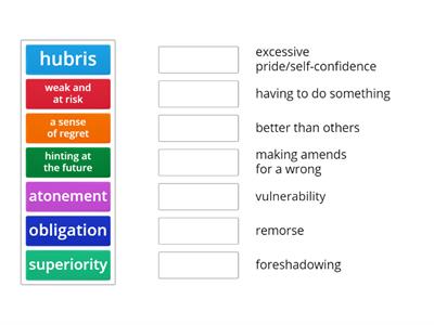 Match up themes and ideas