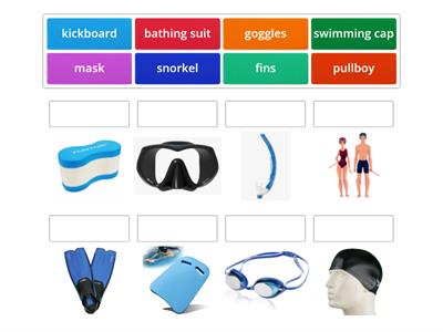 swimming items vocab