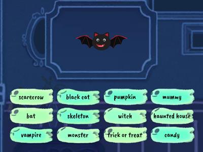 Halloween vocabulary kids