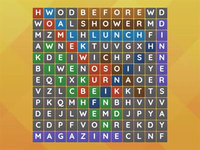 Project 1. The Fourth Unit 4. B Wordsearch