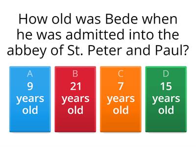 Benerable Bede's Test