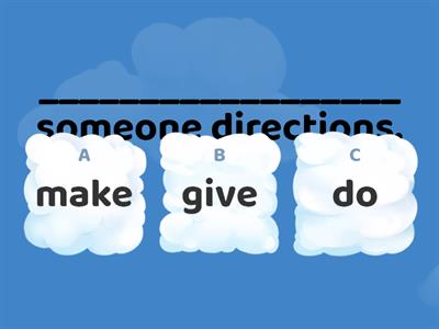 make / do / give collocations