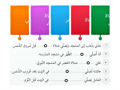 أَكْمِل الفَراغات مِن القائِمة الآتِية  Arapça 7
