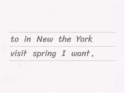 NEW YORK : I WANT TO 