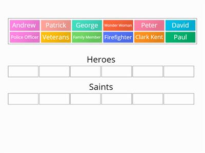 Saints and Heroes Match