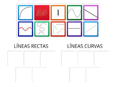 CLASIFICA LÍNEAS CURVAS Y RECTAS