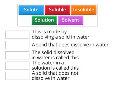 Solubility definitions quiz