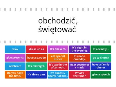 Rep. Macmillan cz. 1, Unit 5 - Opisywanie świąt, pytanie o godzinę, określanie czasu