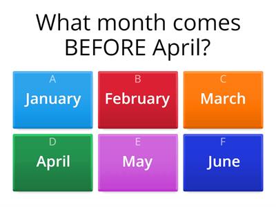Months of the year quiz