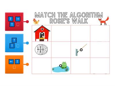 Match the algorithm - Rosie's Walk (BlueBot) Year 1