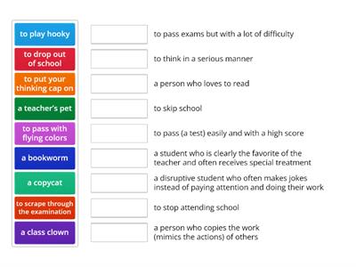 Idioms related to Education and School