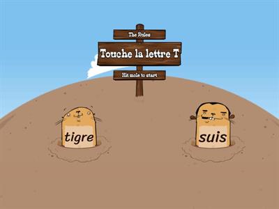 Letter T in the word - French