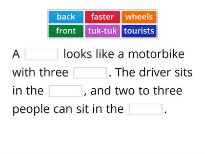 Y4 Module 6 : GETTING AROUND -  Different Means of Transportation 