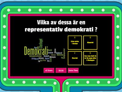 GameQuiz .   Begrepp spel Demokrati - Diktatur