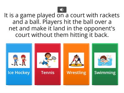 My favourite sport 1 - Quiz